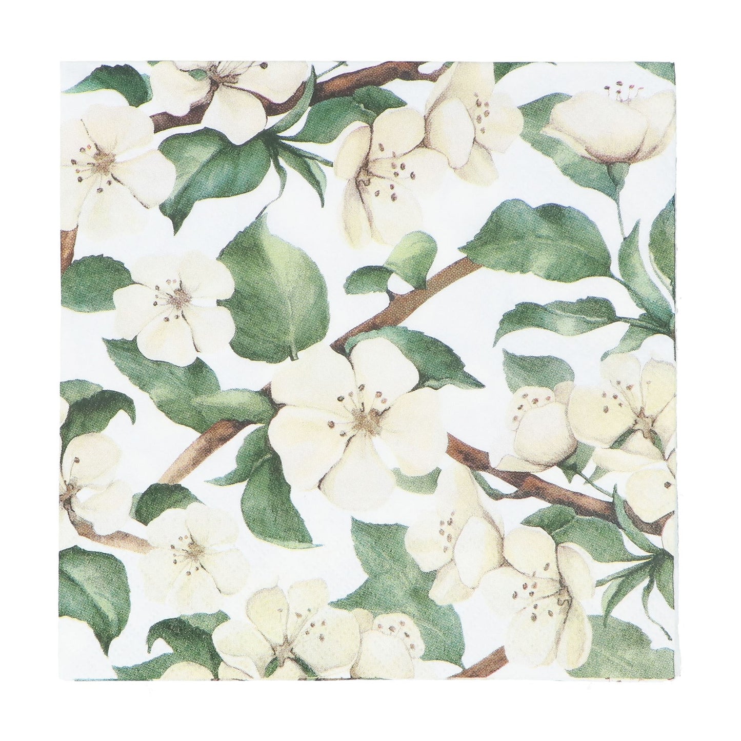 White Blossom Paper Napkins - Pack of 20