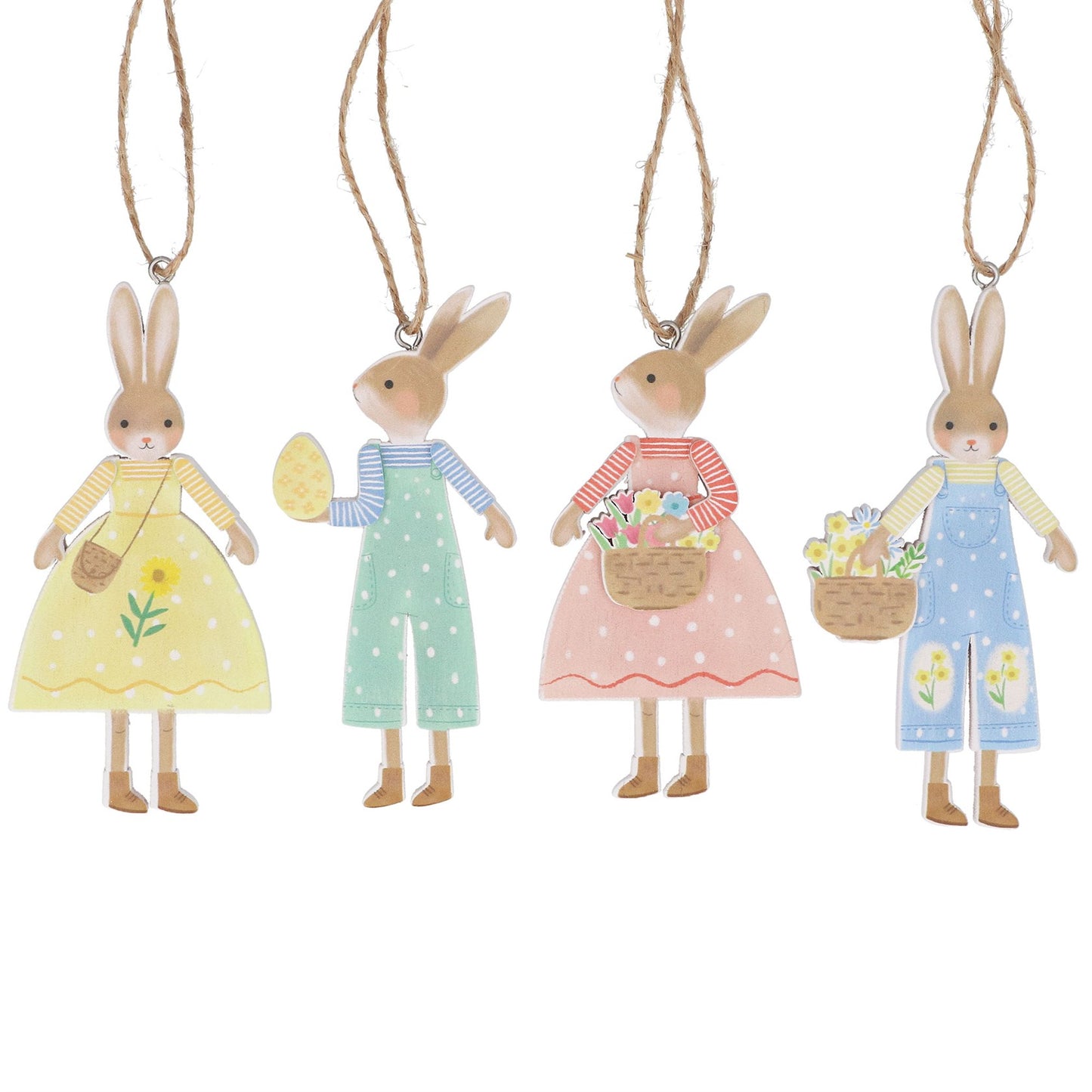 Mr & Mrs Dressed Bunny Decoration
