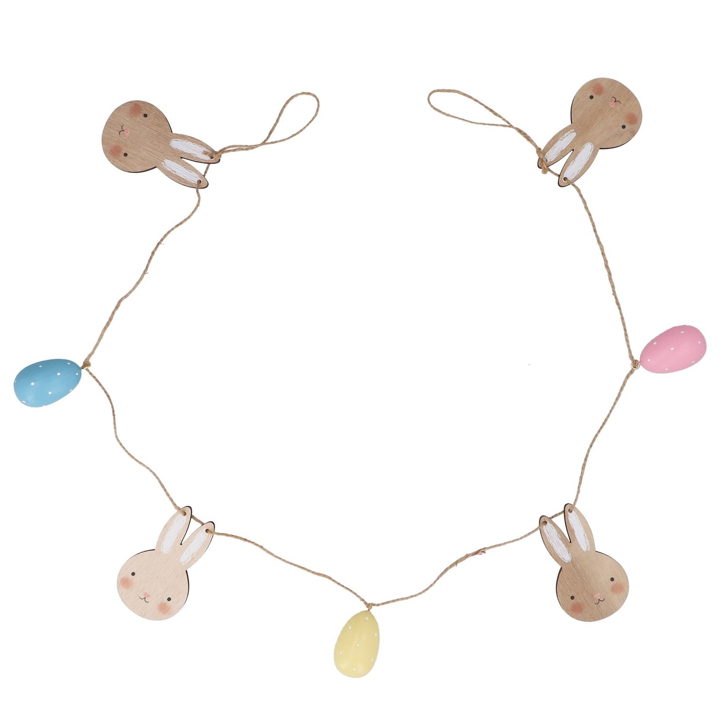Bunnies & Eggs Wooden Garland
