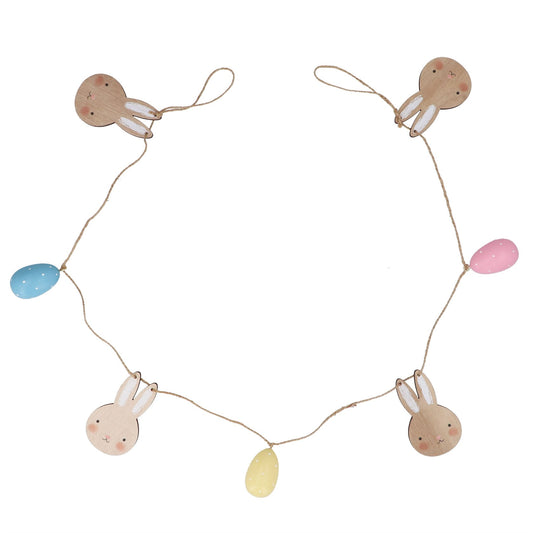 Bunnies & Eggs Wooden Garland