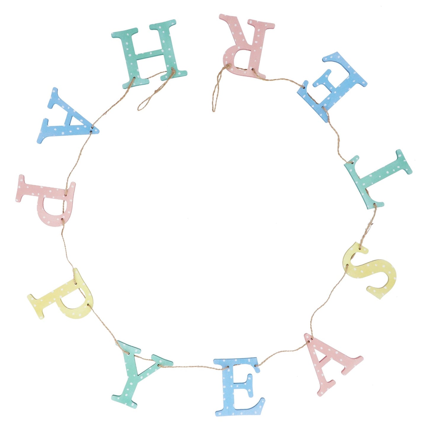 Pastel Polka Dot Happy Easter Garland