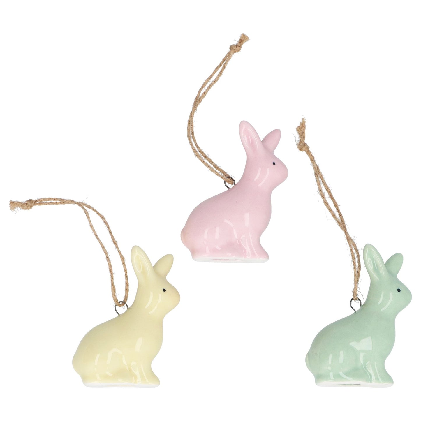 Pastel Ceramic Bunny Decoration