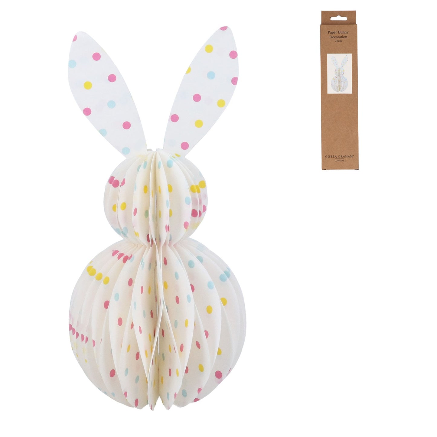 Paper Honeycomb Bunny Decoration Large