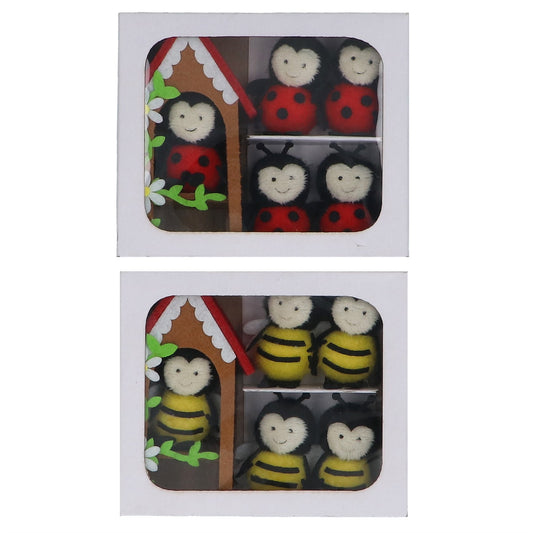 Chenille Boxed Ladybird/Bee Set