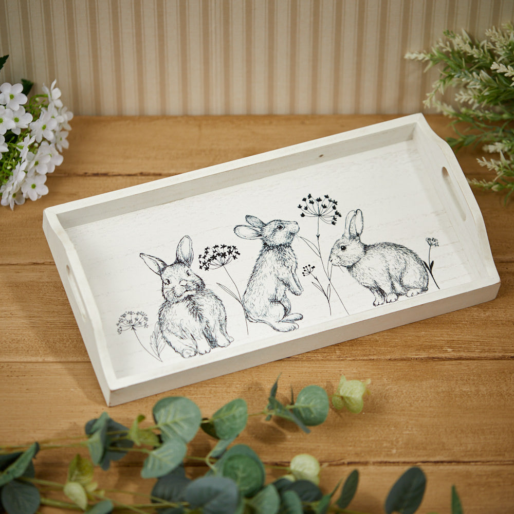 Sketchy Bunny Wooden Tray