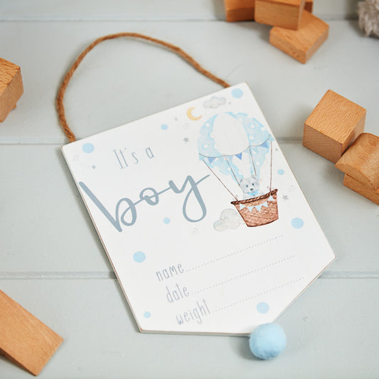 Baby Boy Personalised Plaque