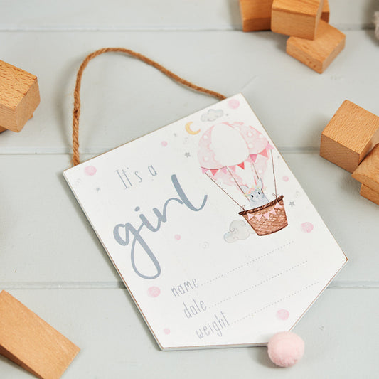 Baby Girl Personalised Plaque
