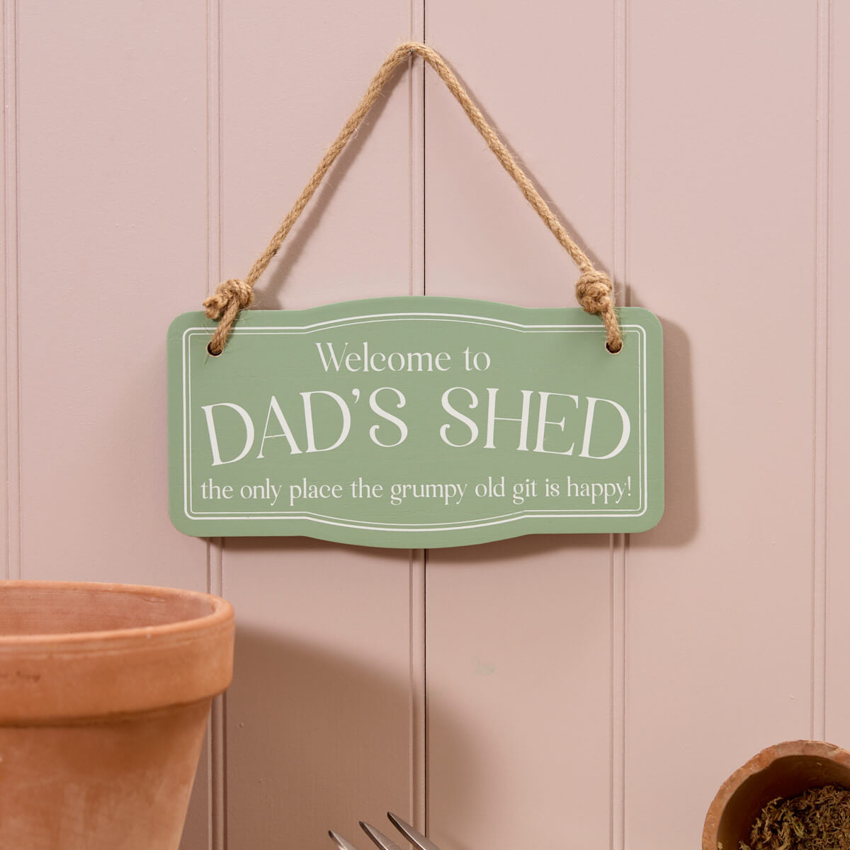 Wooden Dad's Shed Plaque