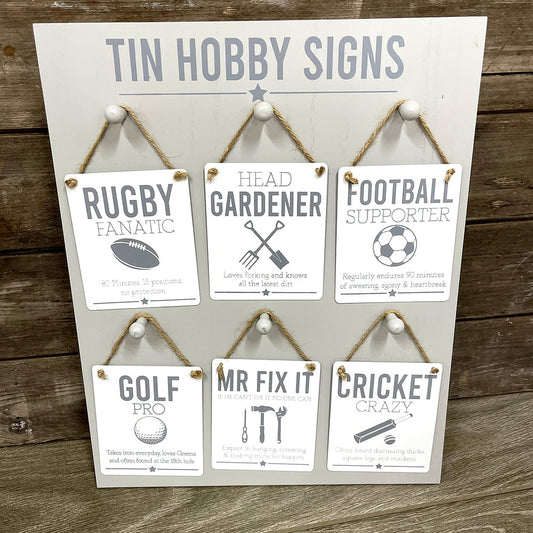 Tin Hobby Sign