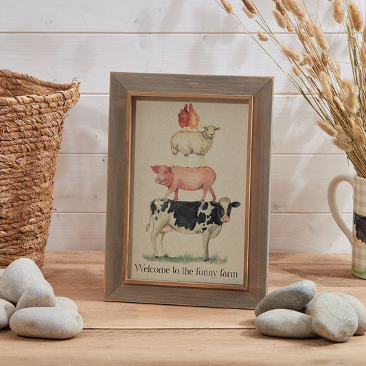 Funny Farm Framed Plaque