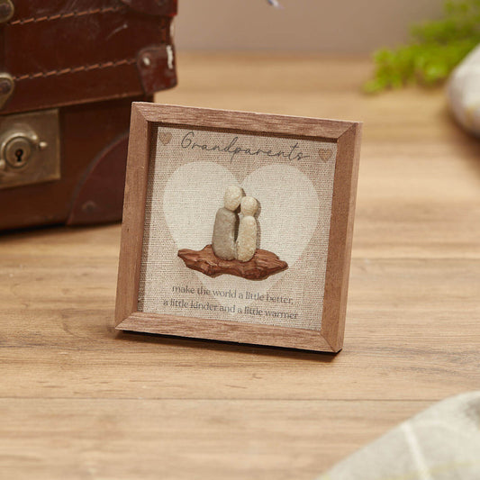 Grandparents Pebble Easel Plaque