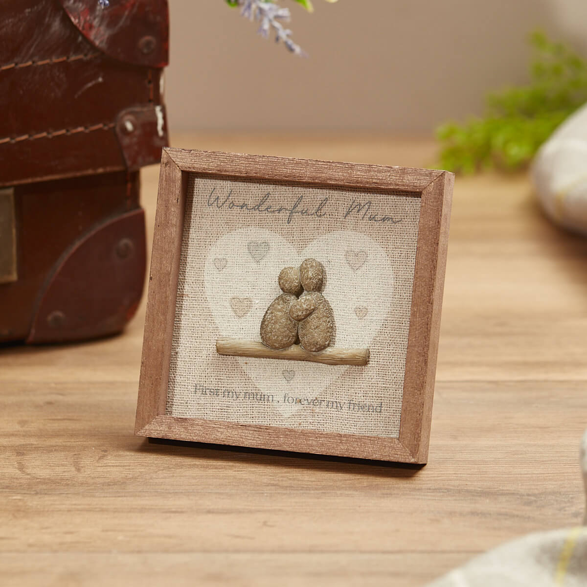 Mum Pebble Easel Plaque