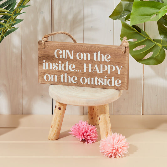 Gin On The Inside Chunky Plaque