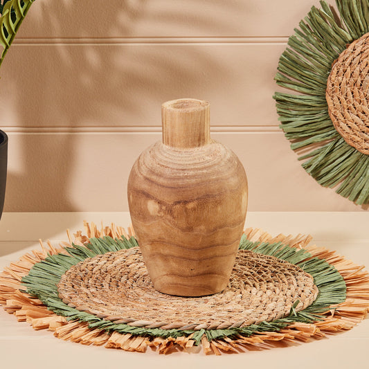 Paulownia Wood Bulb Shaped Vase
