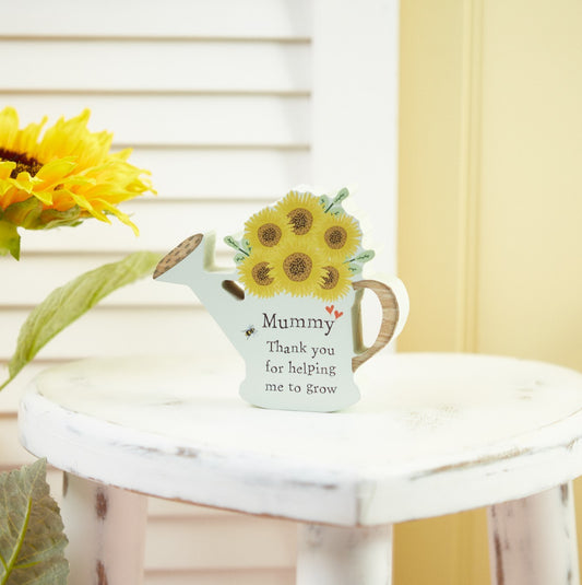 Mummy Sunflower Watering Can Block