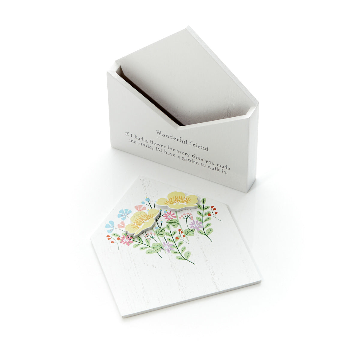 Wooden 3D Floral Envelope