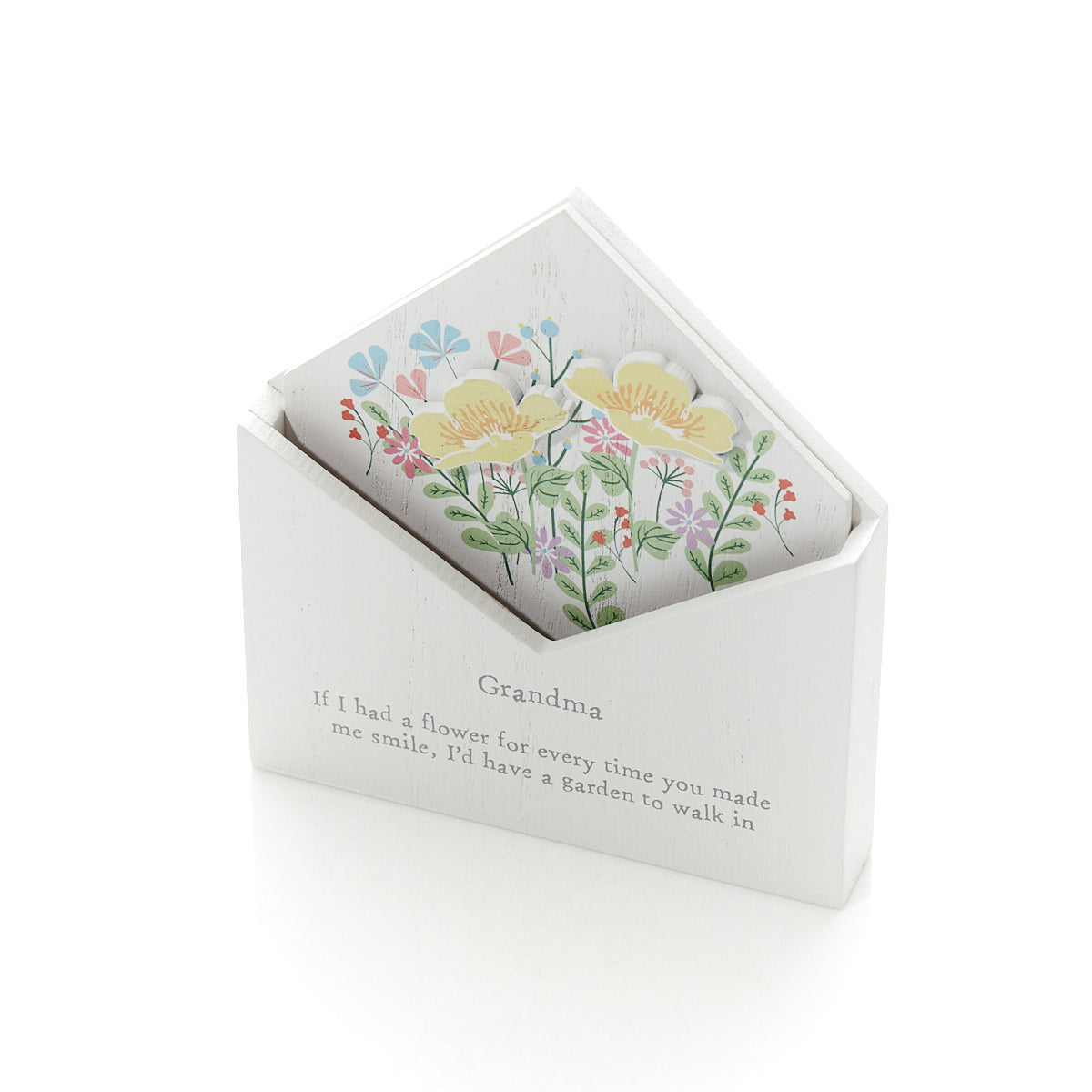 Wooden 3D Floral Envelope