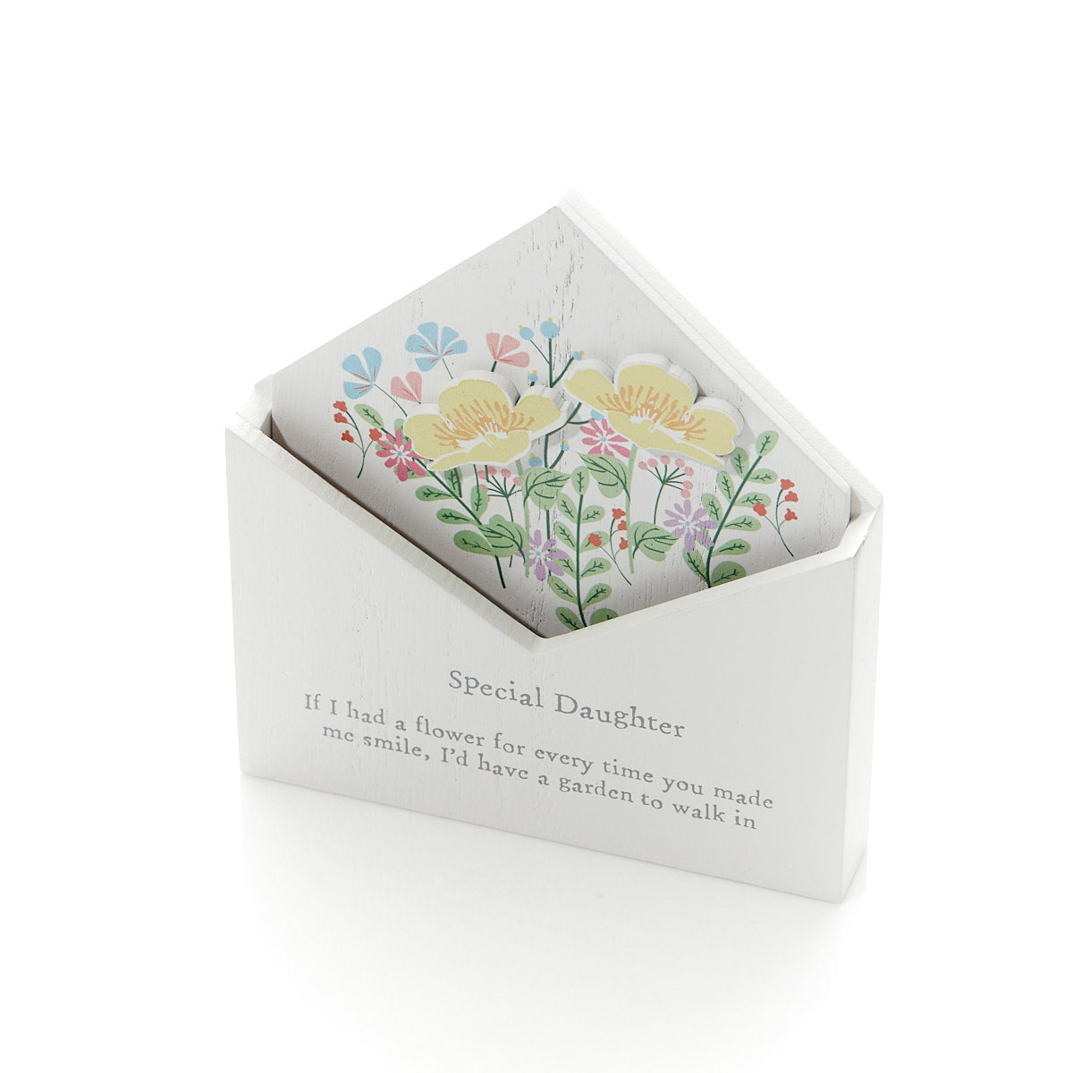 Wooden 3D Floral Envelope