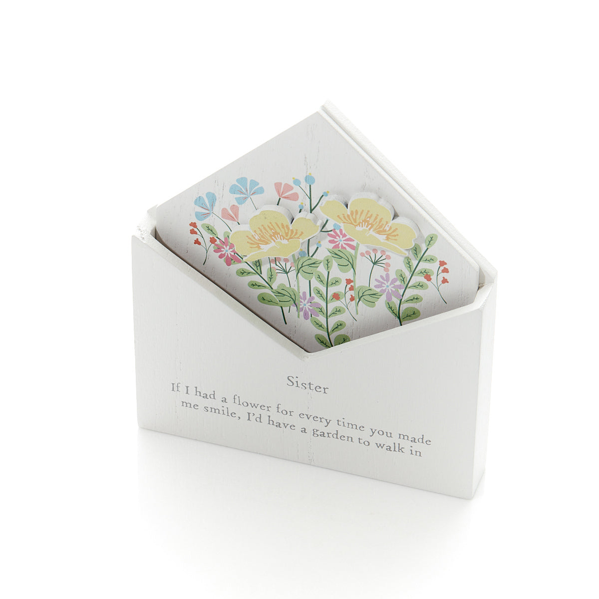 Wooden 3D Floral Envelope