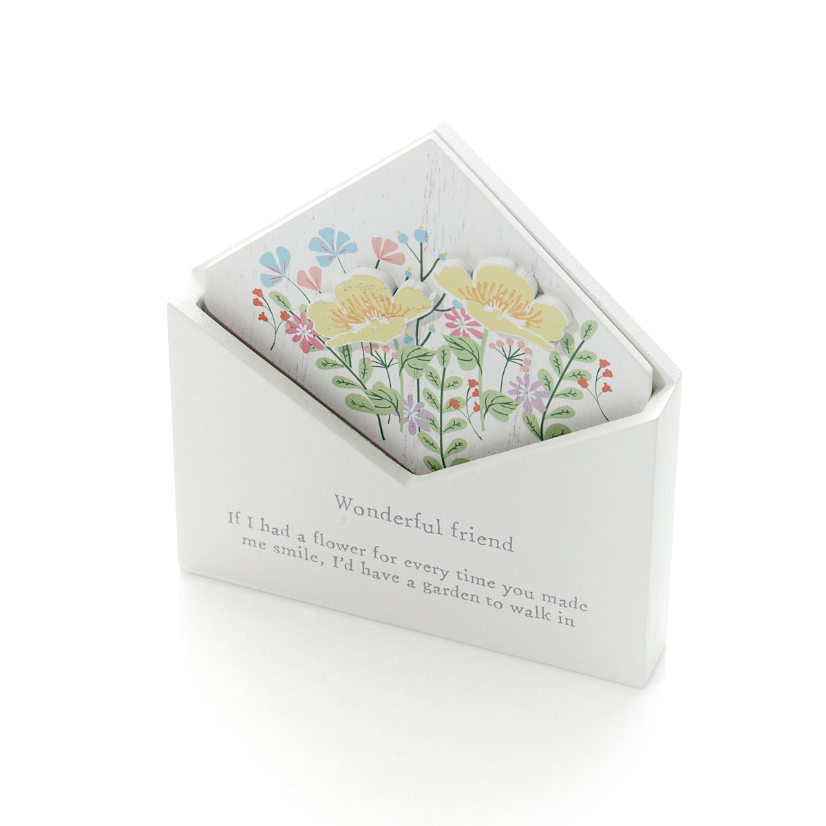 Wooden 3D Floral Envelope