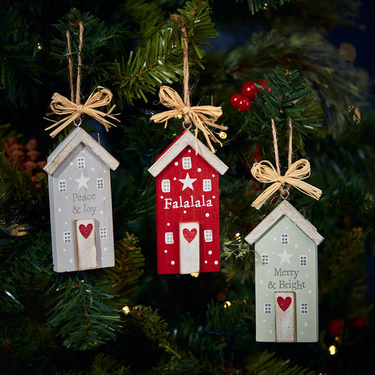 Christmas Door Shaped Hanger with Raffia Bow