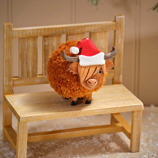Christmas Standing Highland Cow