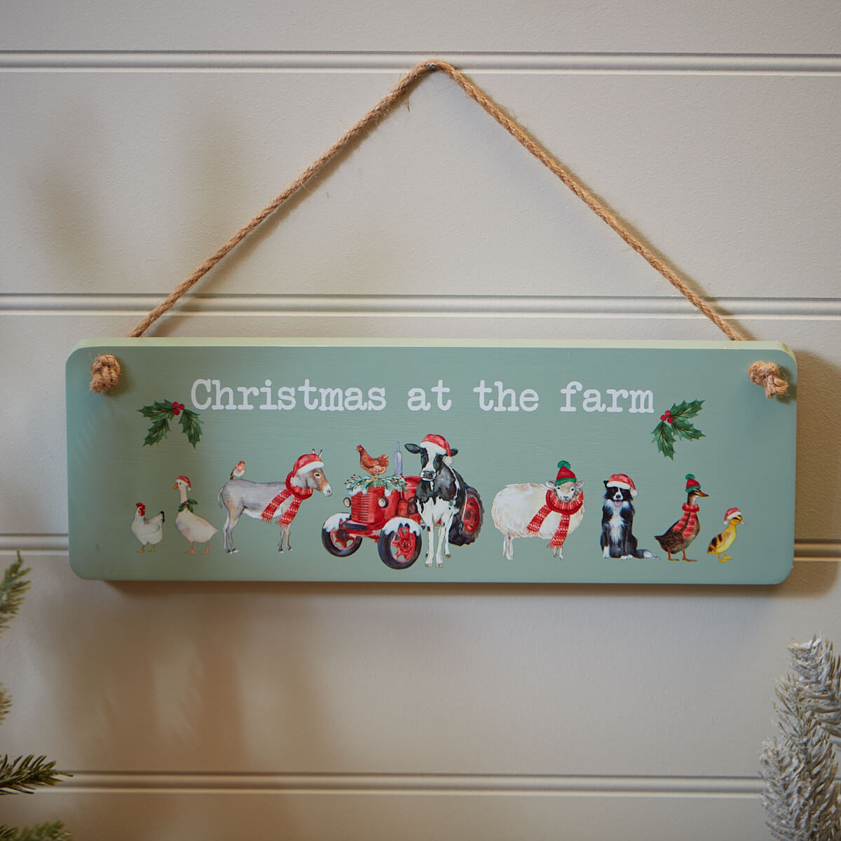 Christmas Farm Animals Plaque