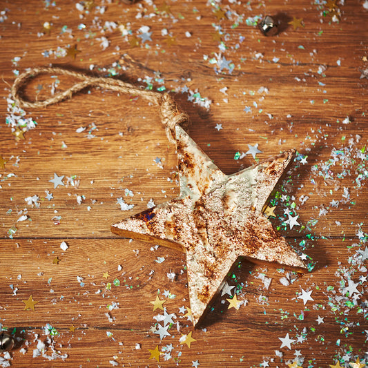 Rustic Gold Star Hanger