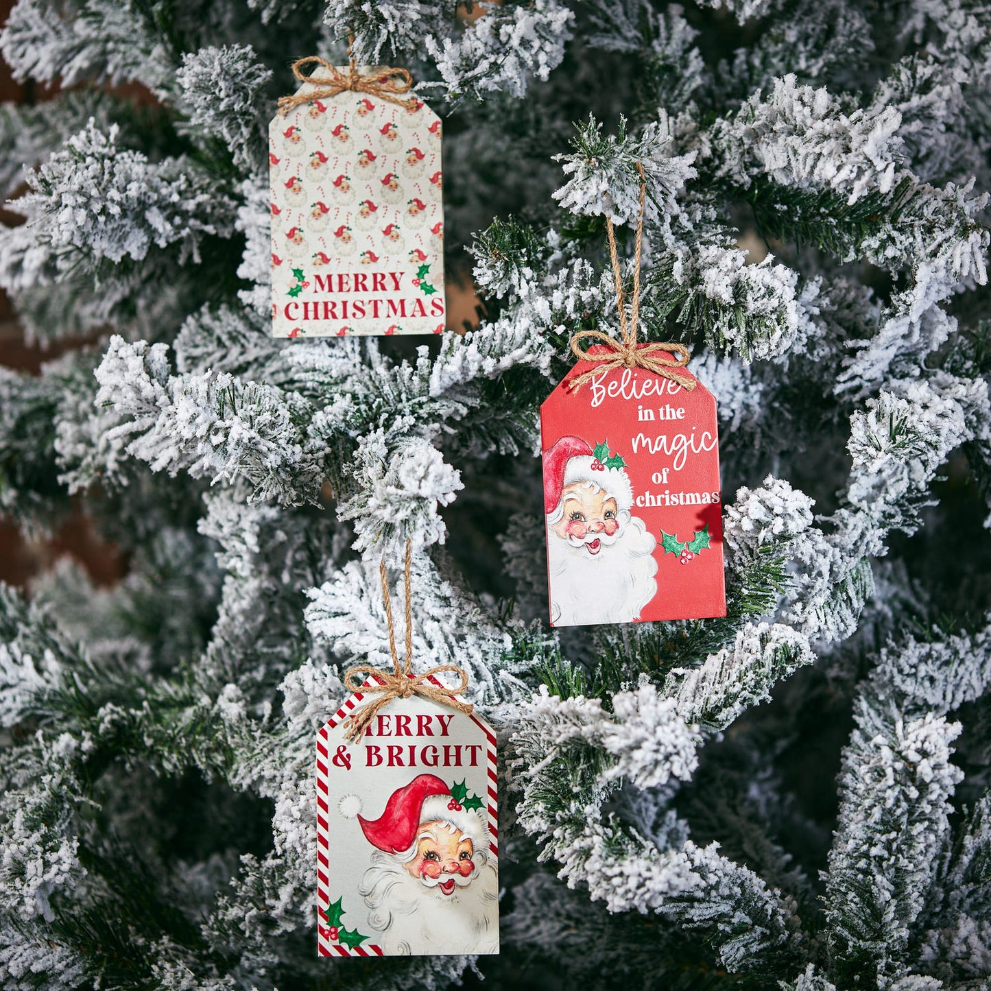 Vintage Santa Tags