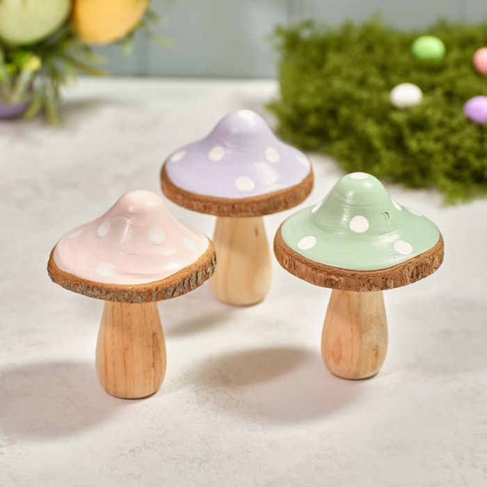 Bunny Hops Spotty Wood Toadstool