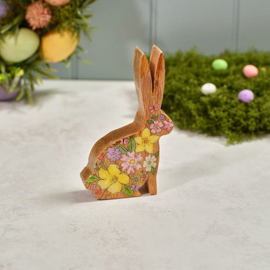 Bunny Hops Mango Wood Bunny