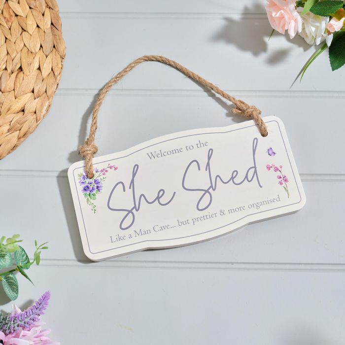 Cottage Garden She Shed Plaque