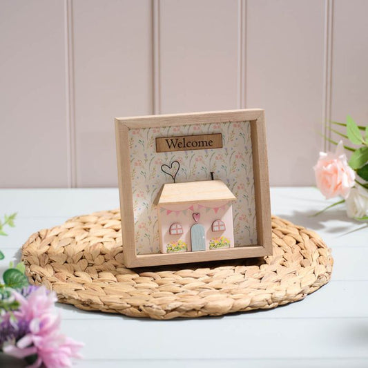 Cottage Garden Framed 3D Welcome Easel