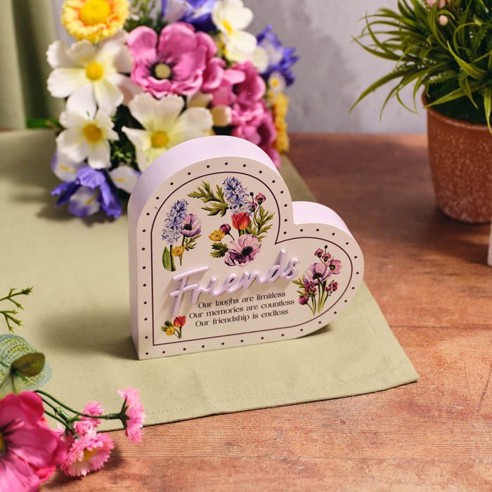Floral Serenade 3D Friends Wooden Block