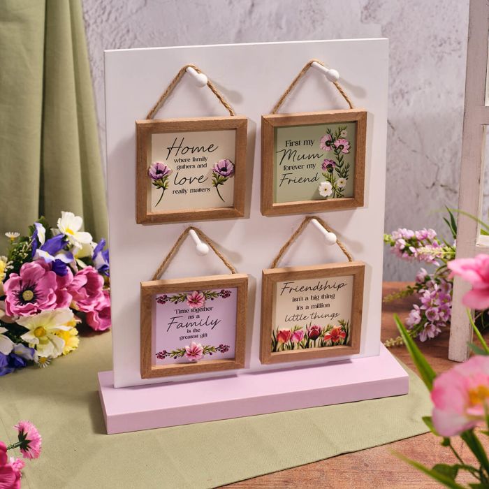 Floral Serenade Framed 3D Hanging Plaque With Message