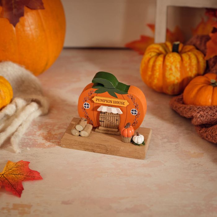 Harvest Home Pumpkin Shaped House Block