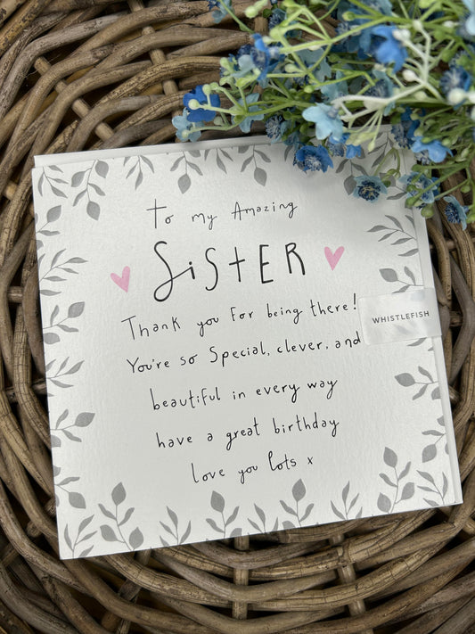 Amazing Sister Birthday Card