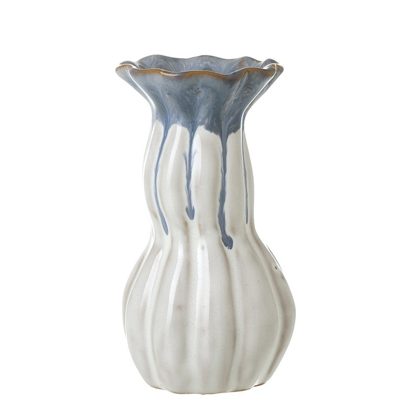 Blue & White Ceramic Vase Small