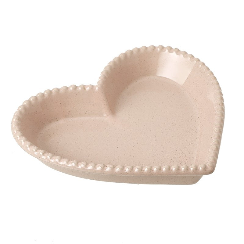 Pink Ceramic Heart Dish Large