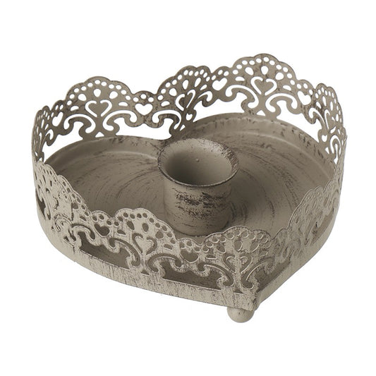 Metal Heart Candle Holder