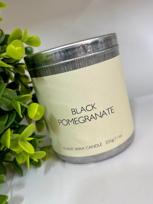 Black Pomegranate Tin Candle
