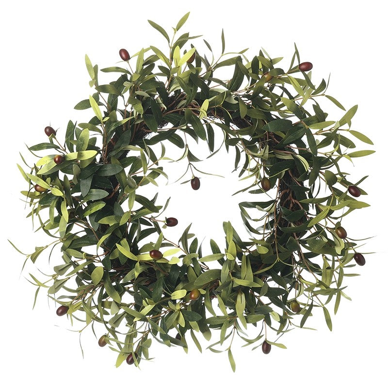 Green Olive Leaf Wreath