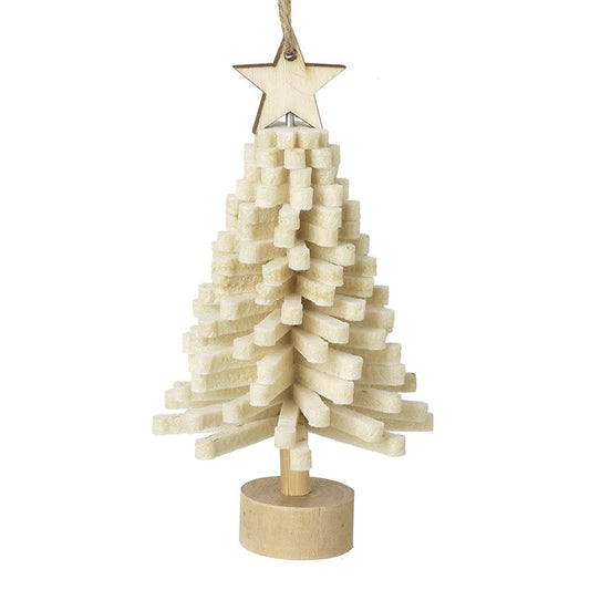 Cream Christmas Tree Hanger with Star Top