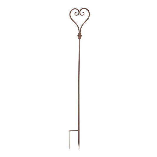 Curly Heart Metal Garden Stake