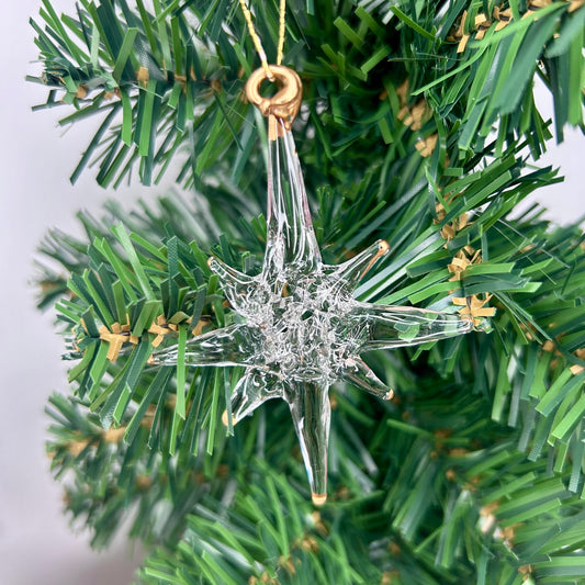 Glass Bethlehem Hanging Star