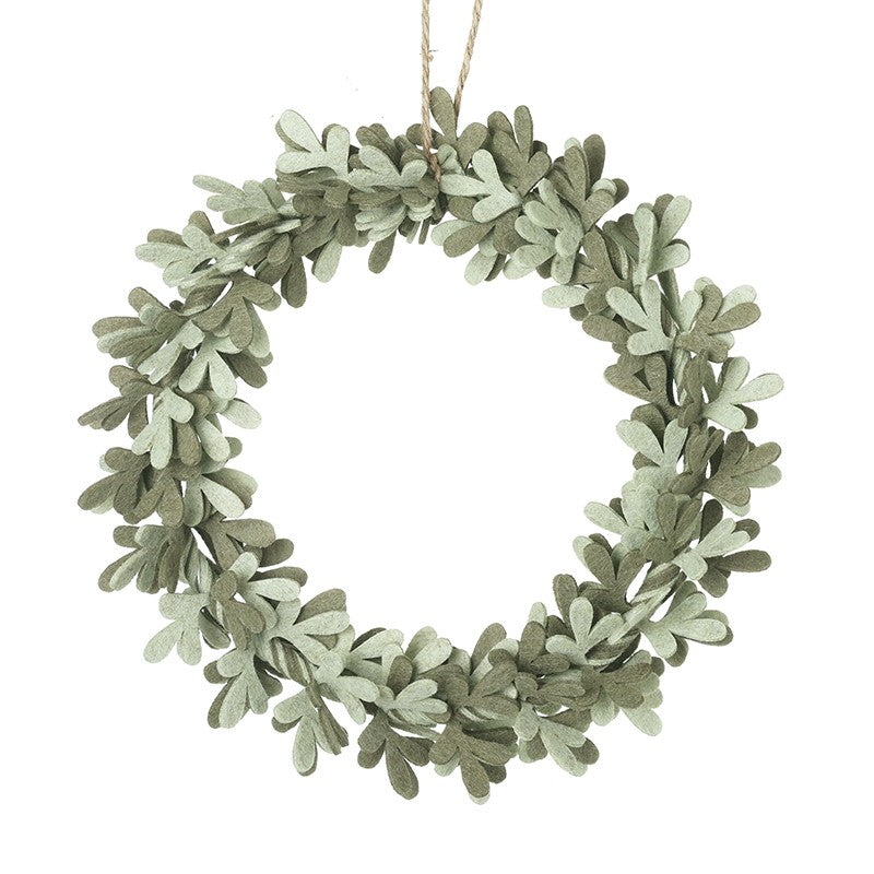 Green Felt Wreath Small