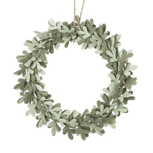 Green Felt Wreath Small