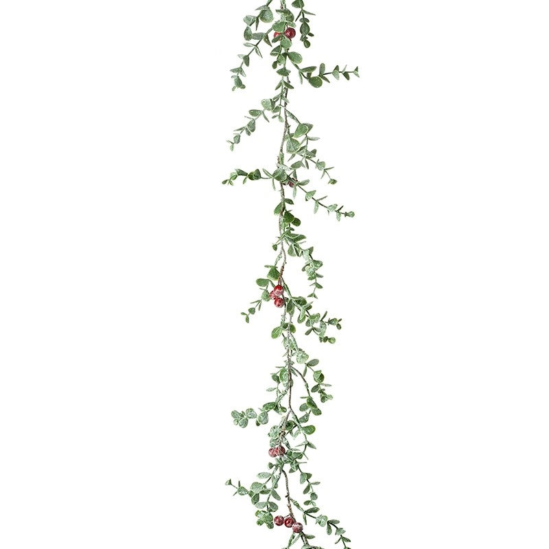 Green Leaf and Red Berry Garland