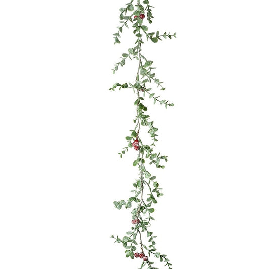 Green Leaf and Red Berry Garland