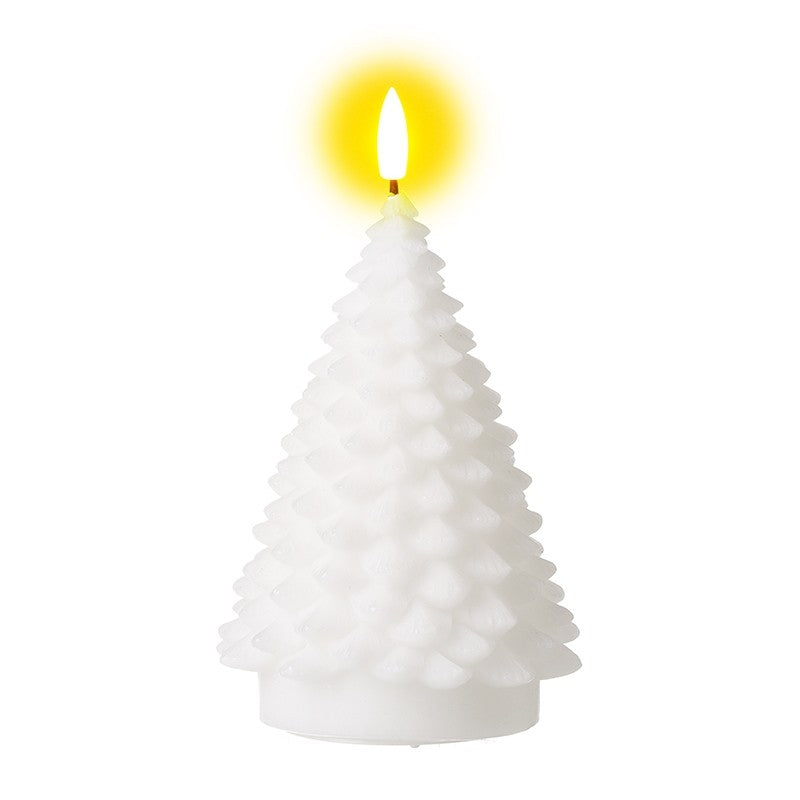 White Wax Battery Candle Tree Large